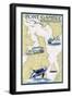 Port Gamble, Washington - Nautical Chart-Lantern Press-Framed Art Print