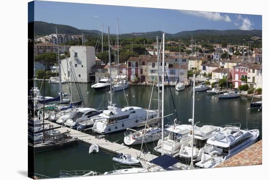 Port Grimaud, Var, Provence-Alpes-Cote D'Azur, Provence, France, Mediterranean, Europe-Stuart Black-Stretched Canvas