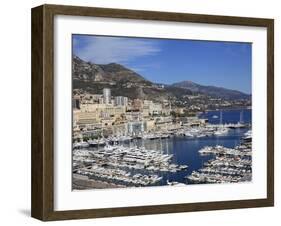 Port Hercule, Harbor, Monte Carlo, Monaco, Cote D'Azur, Mediterranean, Europe-Wendy Connett-Framed Photographic Print