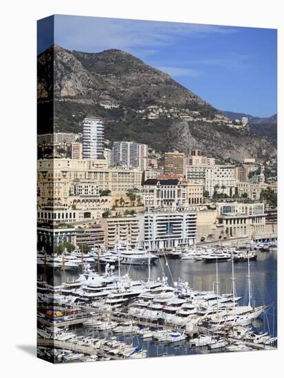 Port Hercule, Harbor, Monte Carlo, Monaco, Cote D'Azur, Mediterranean, Europe-Wendy Connett-Stretched Canvas