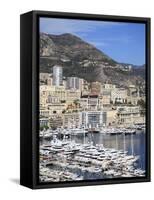 Port Hercule, Harbor, Monte Carlo, Monaco, Cote D'Azur, Mediterranean, Europe-Wendy Connett-Framed Stretched Canvas