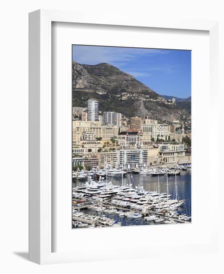 Port Hercule, Harbor, Monte Carlo, Monaco, Cote D'Azur, Mediterranean, Europe-Wendy Connett-Framed Photographic Print