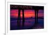 Port Hueneme, California - Purple Sunset and Pier-Lantern Press-Framed Art Print