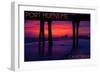 Port Hueneme, California - Purple Sunset and Pier-Lantern Press-Framed Art Print