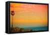 Port Hueneme, California - Sunset and Birds-Lantern Press-Framed Stretched Canvas