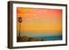 Port Hueneme, California - Sunset and Birds-Lantern Press-Framed Art Print