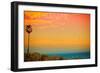 Port Hueneme, California - Sunset and Birds-Lantern Press-Framed Art Print