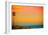 Port Hueneme, California - Sunset and Birds-Lantern Press-Framed Art Print