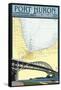 Port Huron, Michigan - Nautical Chart-Lantern Press-Framed Stretched Canvas