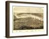 Port Huron, Michigan - Panoramic Map-Lantern Press-Framed Art Print