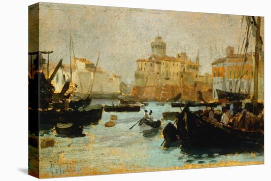 Port in Livorno-Francesco Gioli-Stretched Canvas