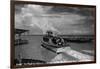 Port Isabel, Texas - Leaving Colley Boat Dock to Padre Island-Lantern Press-Framed Art Print