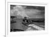 Port Isabel, Texas - Leaving Colley Boat Dock to Padre Island-Lantern Press-Framed Art Print