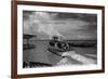 Port Isabel, Texas - Leaving Colley Boat Dock to Padre Island-Lantern Press-Framed Art Print