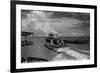 Port Isabel, Texas - Leaving Colley Boat Dock to Padre Island-Lantern Press-Framed Art Print