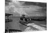 Port Isabel, Texas - Leaving Colley Boat Dock to Padre Island-Lantern Press-Mounted Art Print