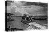 Port Isabel, Texas - Leaving Colley Boat Dock to Padre Island-Lantern Press-Stretched Canvas