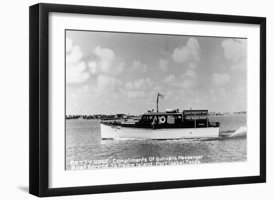 Port Isabel, Texas - Sullivan's Passenger Boat Betty Rose-Lantern Press-Framed Art Print