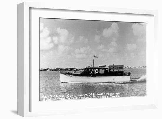 Port Isabel, Texas - Sullivan's Passenger Boat Betty Rose-Lantern Press-Framed Art Print