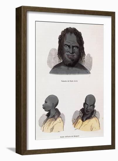 Port Jervis Men and Women from Kangaroo Island (Oceania)-null-Framed Giclee Print