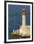 Port Lighthouse Guards Entrance to Harbor, Bastia, Corsica, France-Trish Drury-Framed Photographic Print