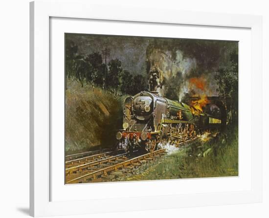 Port Line-Terence Cuneo-Framed Premium Giclee Print
