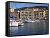 Port Lympia in the Quartier Du Port, Nice, Alpes Maritimes, Provence, Cote D'Azur, French Riviera, -Peter Richardson-Framed Stretched Canvas