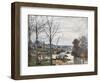 Port-Marly Near Pontoise, the Washing House-Camille Pissarro-Framed Art Print