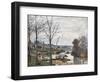 Port-Marly Near Pontoise, the Washing House-Camille Pissarro-Framed Art Print