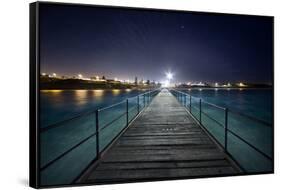 Port Noarlunga After Dark-SD Smart-Framed Stretched Canvas