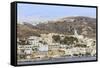 Port of Adamas (Adamantas) from the sea, Milos, Cyclades, Aegean Sea, Greek Islands, Greece, Europe-Eleanor Scriven-Framed Stretched Canvas