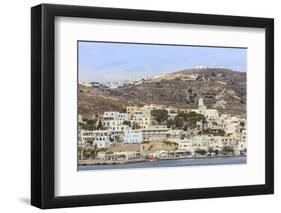 Port of Adamas (Adamantas) from the sea, Milos, Cyclades, Aegean Sea, Greek Islands, Greece, Europe-Eleanor Scriven-Framed Photographic Print