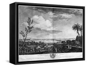 Port of Antibes in Provence, Series of 'Les Ports De France'-Claude Joseph Vernet-Framed Stretched Canvas