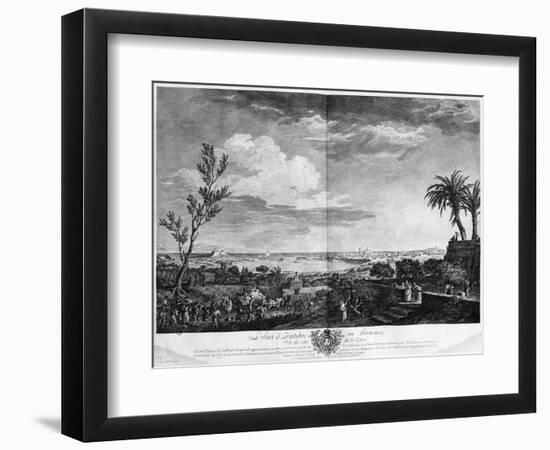 Port of Antibes in Provence, Series of 'Les Ports De France'-Claude Joseph Vernet-Framed Premium Giclee Print