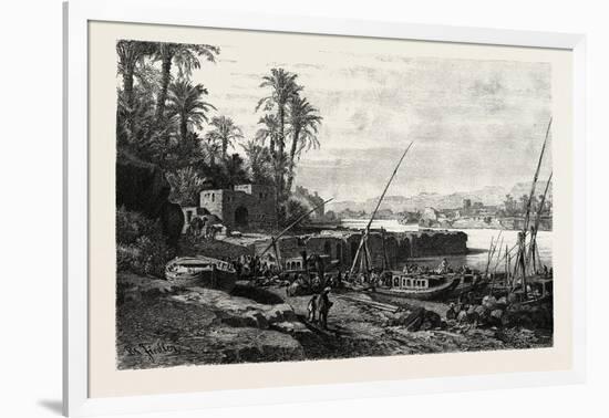 Port of Assouan, Egypt, 1879-null-Framed Giclee Print