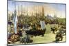 Port of Bordeaux-Edouard Manet-Mounted Art Print