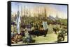 Port of Bordeaux-Edouard Manet-Framed Stretched Canvas