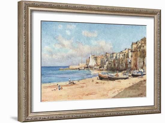 Port of Cefalu-Alberto Pisa-Framed Giclee Print