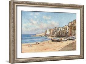 Port of Cefalu-Alberto Pisa-Framed Giclee Print