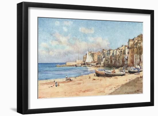 Port of Cefalu-Alberto Pisa-Framed Giclee Print