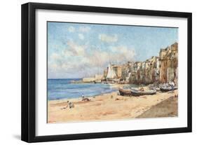 Port of Cefalu-Alberto Pisa-Framed Giclee Print