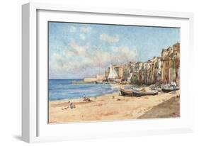 Port of Cefalu-Alberto Pisa-Framed Giclee Print