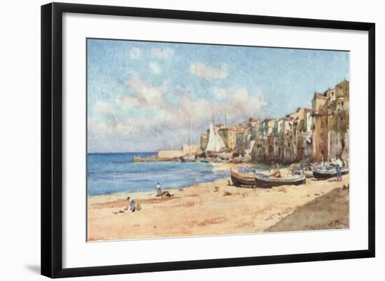 Port of Cefalu-Alberto Pisa-Framed Giclee Print