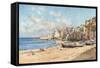 Port of Cefalu-Alberto Pisa-Framed Stretched Canvas