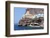 Port of Fira City at Santorini Island-karapas-Framed Photographic Print