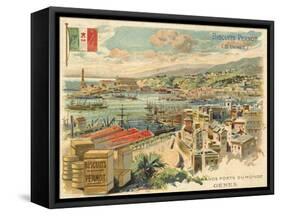 Port of Genoa, Italy-null-Framed Stretched Canvas