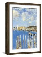 Port of Gloucester Island-Childe Hassam-Framed Art Print