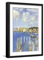 Port of Gloucester Island-Childe Hassam-Framed Art Print