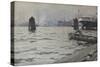 Port of Hamburg, 1891 (W/C on Paper)-Anders Leonard Zorn-Stretched Canvas