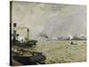 Port of Hamburg (Grey), 1916-Umberto Boccioni-Stretched Canvas